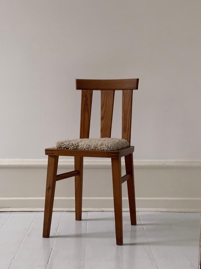 Late 20th Century Set of 4 Scandinavian 1970's Pine Chairs in the Style Aksel Einar Hjorth