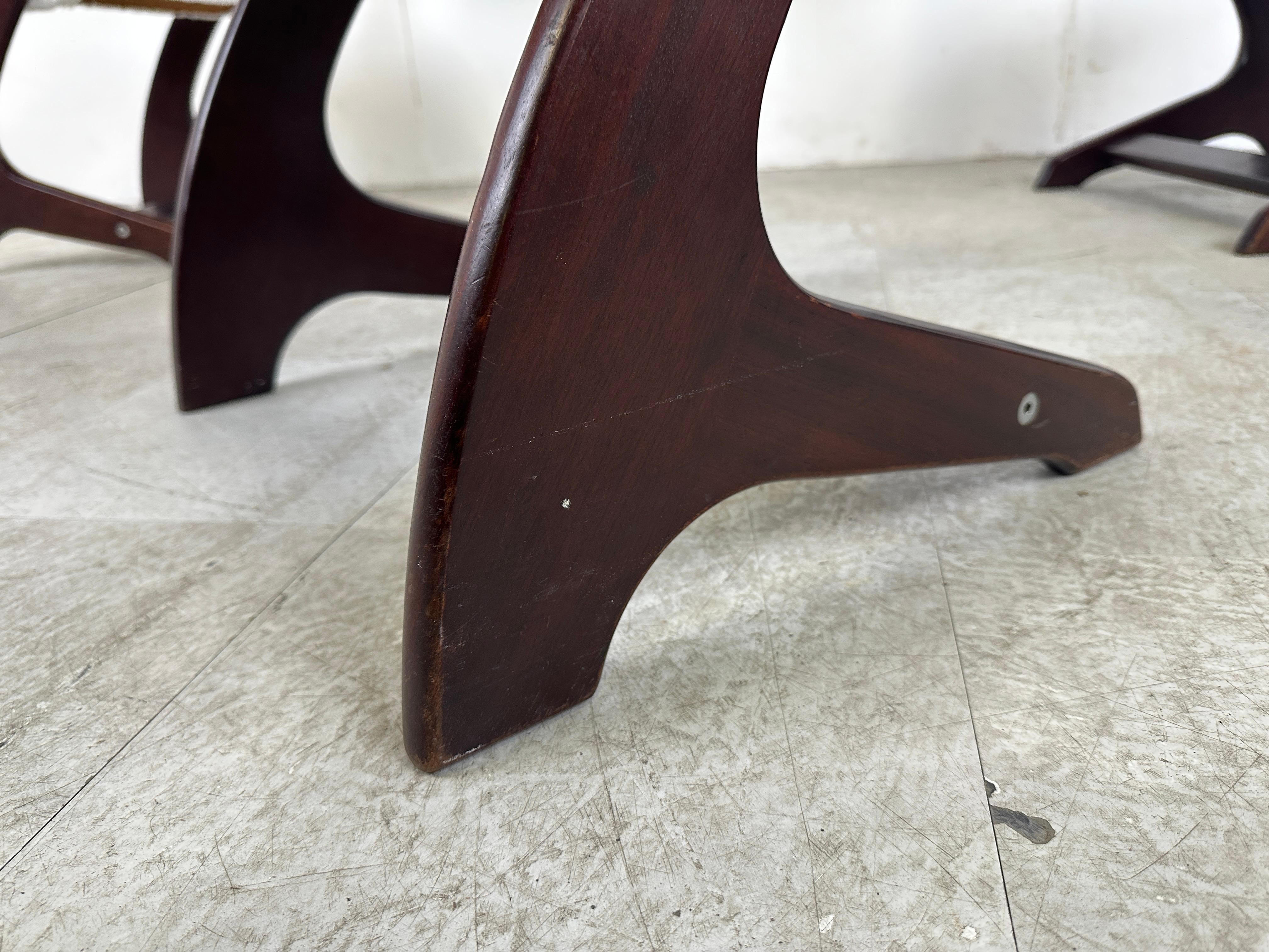 Set of 4 scandinavian bouclé dining chairs, 1960s 3