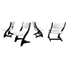 Set of 4 scandinavian bouclé dining chairs, 1960s