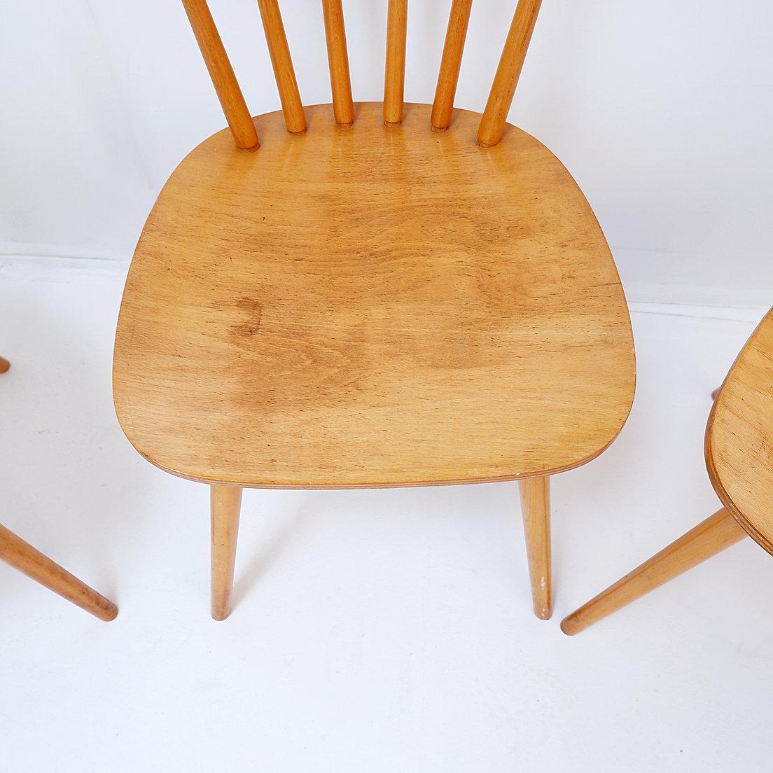 Set of 4 Scandinavian chairs from the 50s/60s For Sale 10