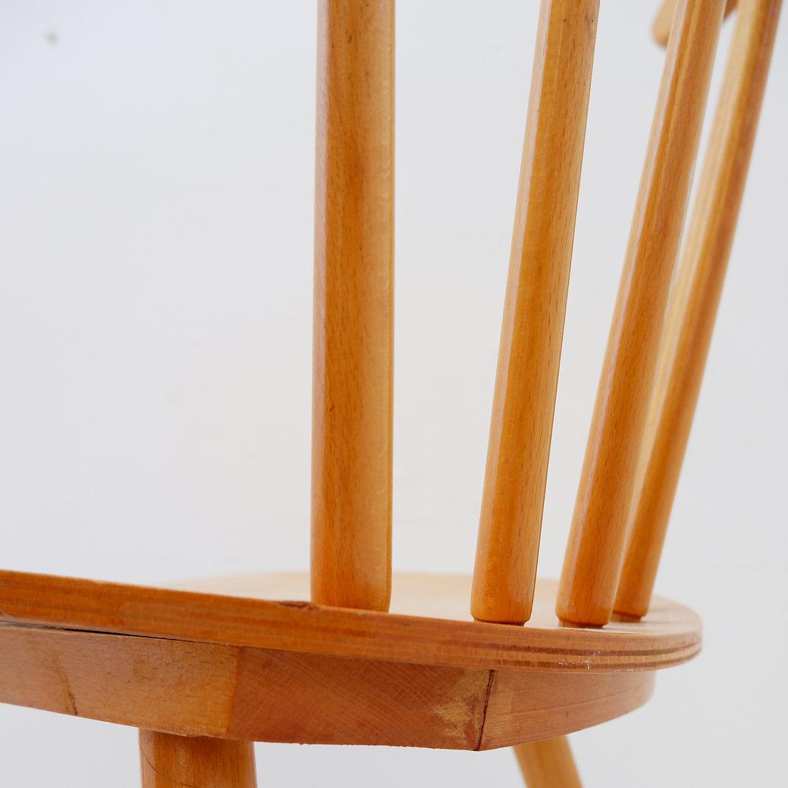 Set of 4 Scandinavian chairs from the 50s/60s In Good Condition For Sale In Linkebeek, BE