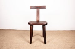 Set of 4 Scandinavian chairs in solid elm, T model Olavi Hanninen Style.