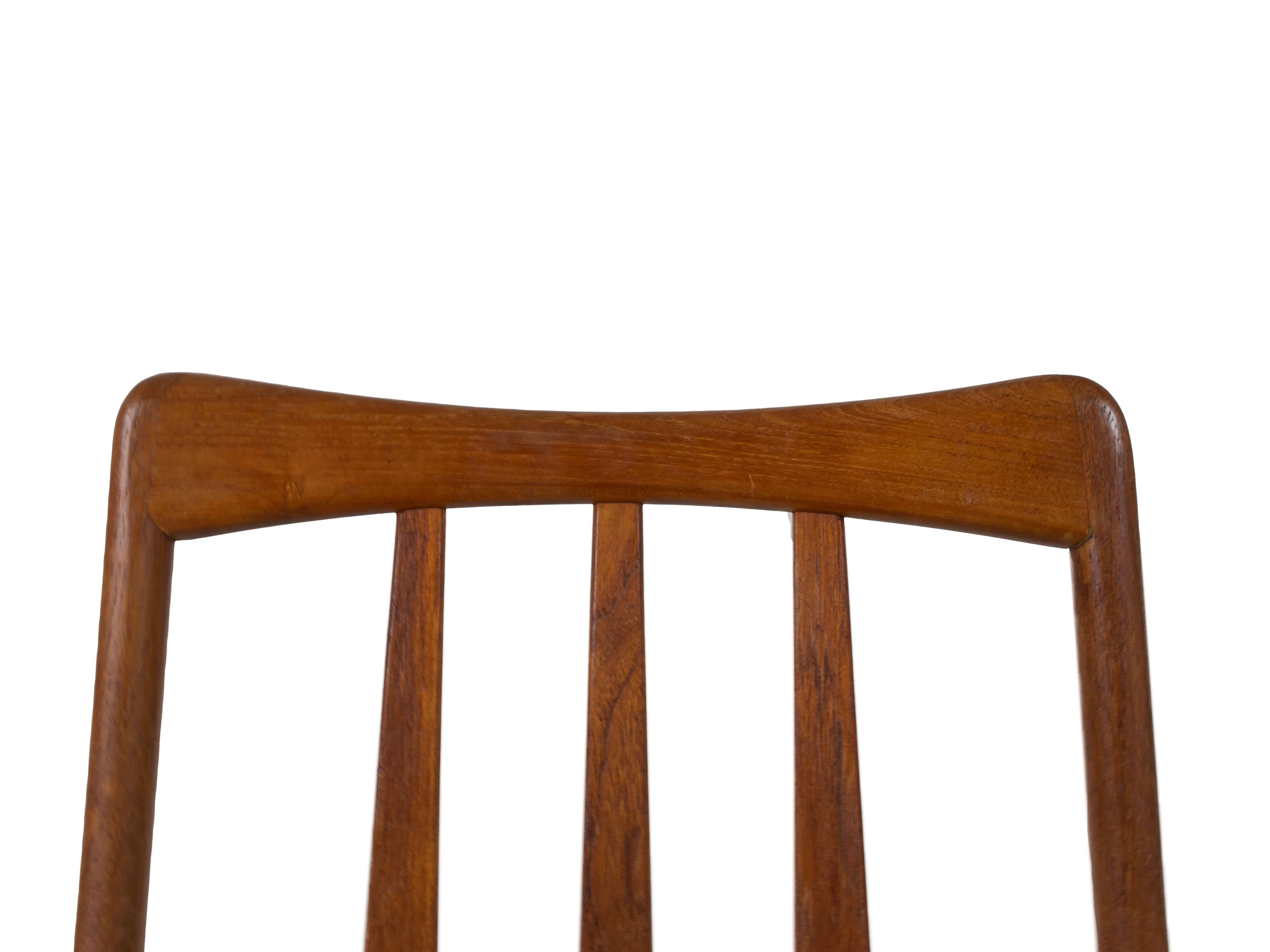 Set of 4 Scandinavian Design Vintage Dining Chairs in Papercord and Teak 2