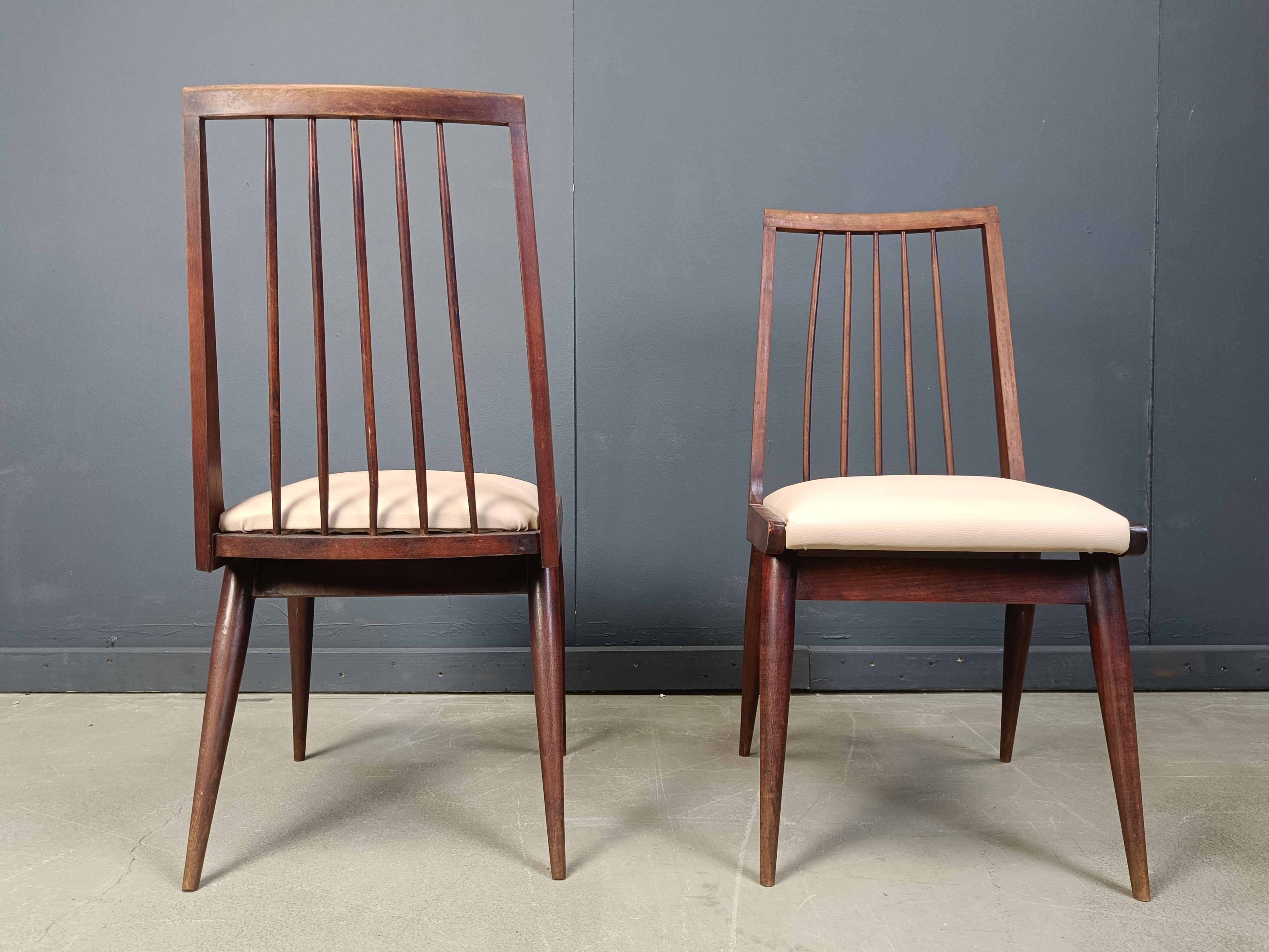 Scandinavo moderno Set di 4 sedie da pranzo scandinave, anni '60 in vendita