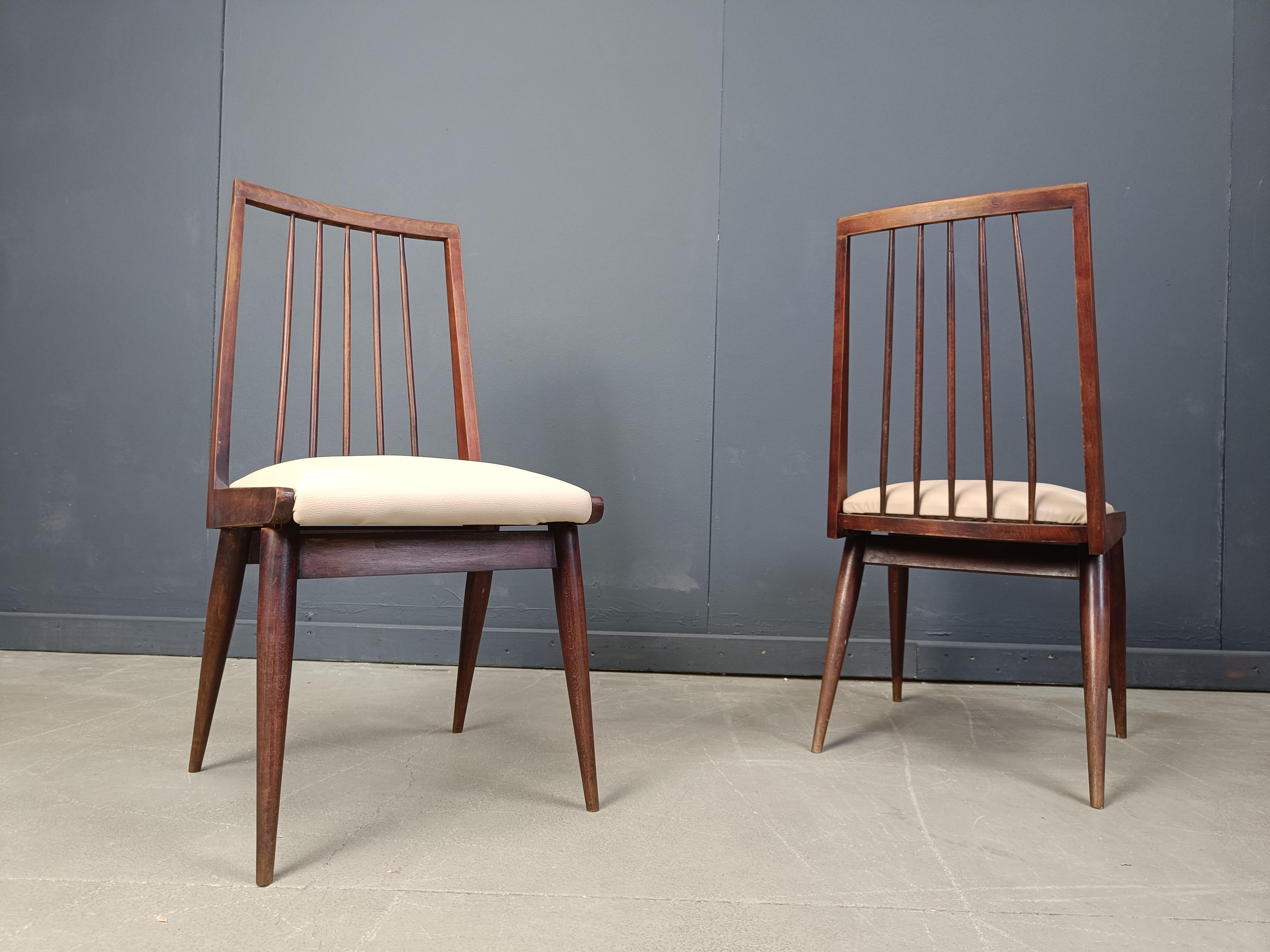 Danese Set di 4 sedie da pranzo scandinave, anni '60 in vendita