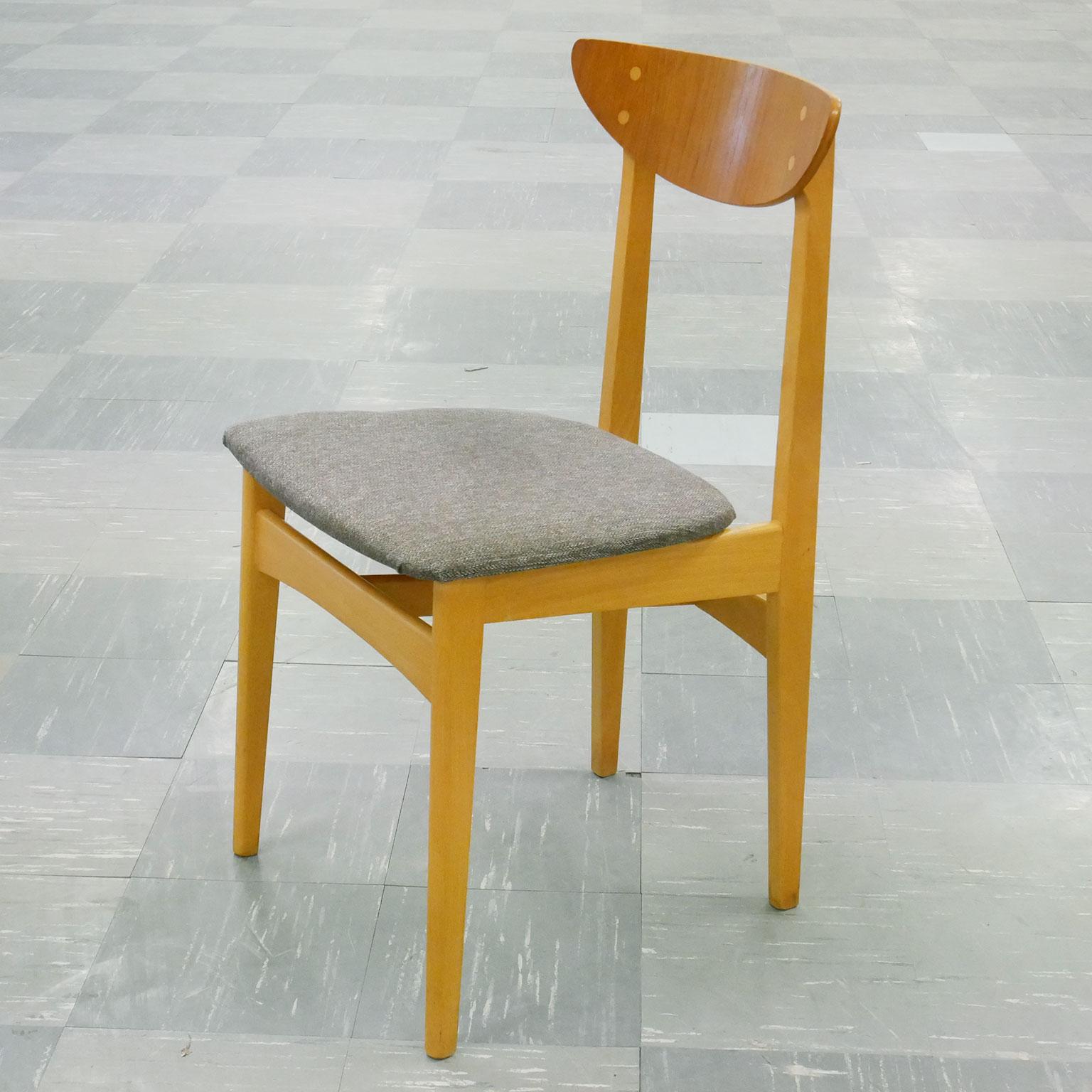 20th Century Set of 4 Scandinavian Midcentury Dining Chairs