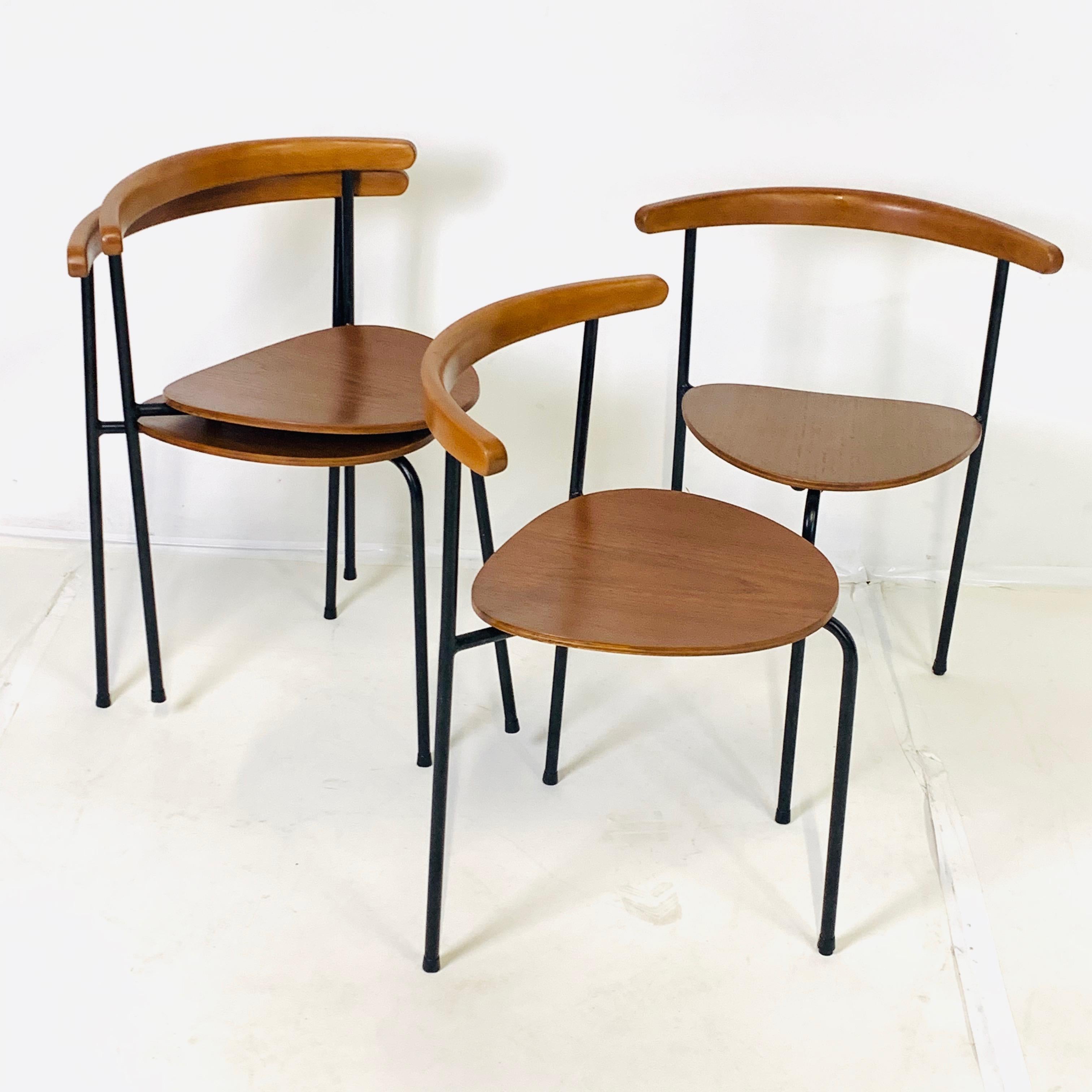 three legged dining chairs