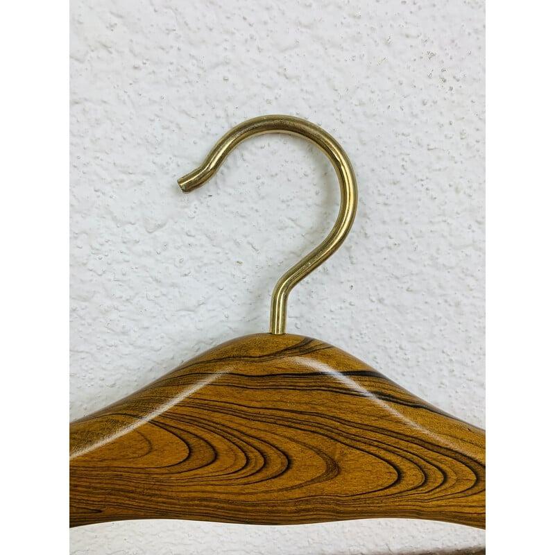 Francese Set di 4 appendiabiti scandinavi in legno, anni '60 in vendita