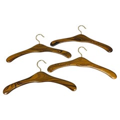 Set of 4 Scandinavian wooden Coat Hangers, 1960's