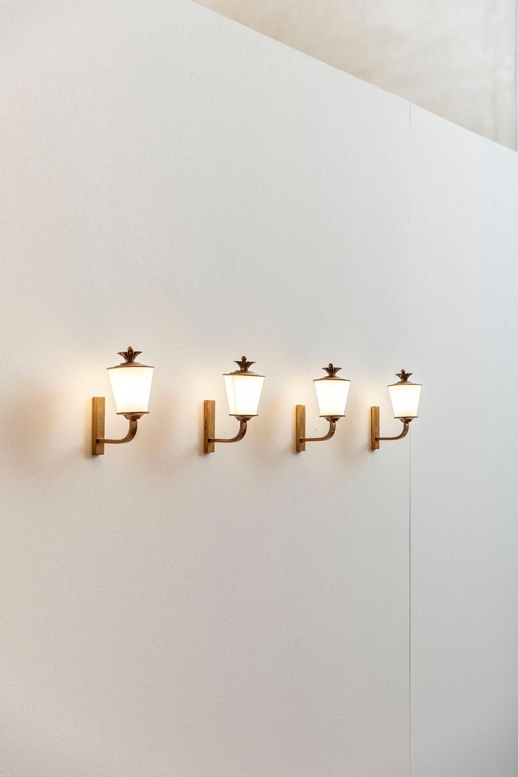 Set of 4 Sconces Attributed to Paolo Buffa, Italy 1960 ca 2