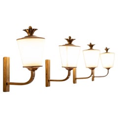 Set of 4 Sconces Attributed to Paolo Buffa, Italy 1960 ca