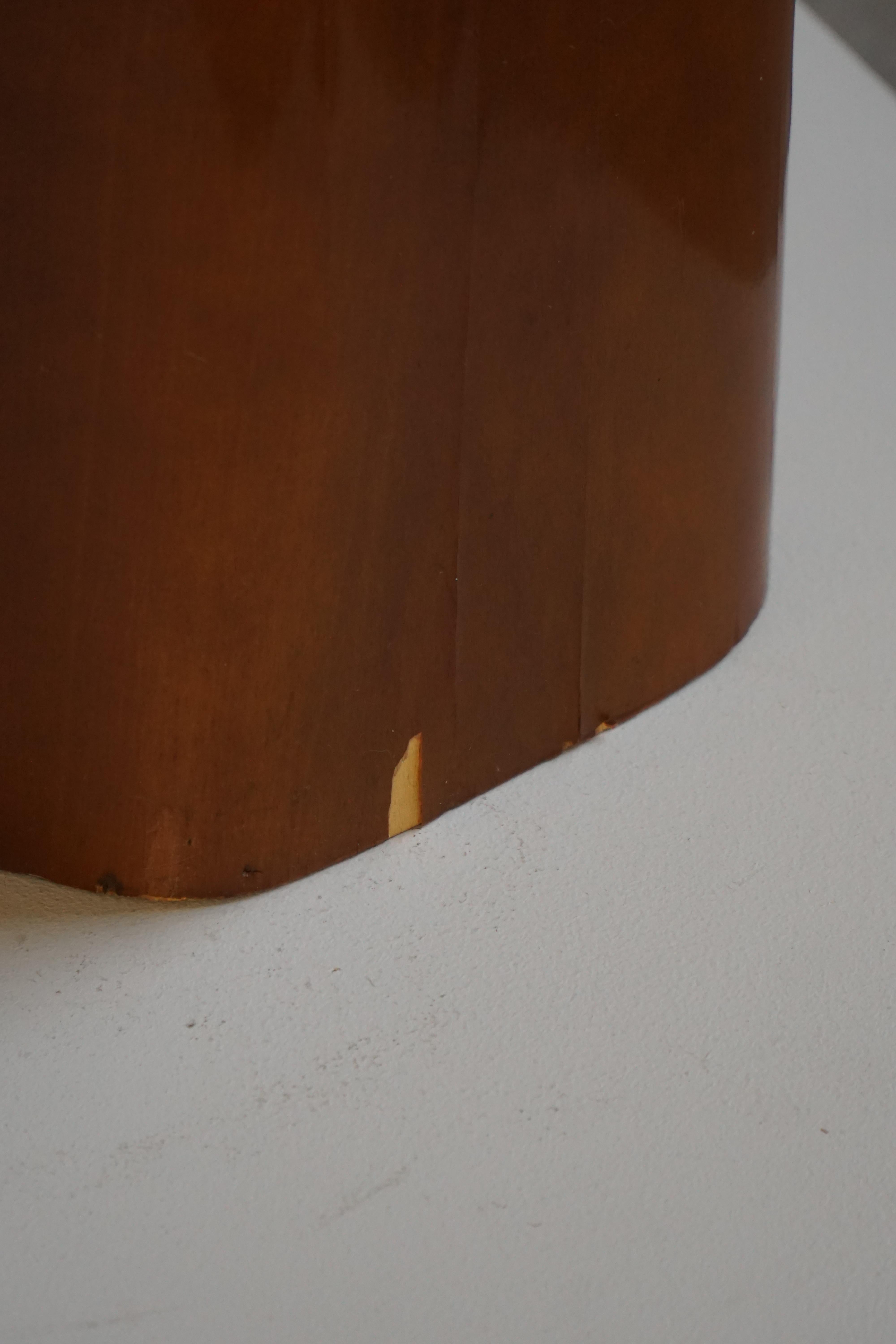 Set of 4 Sculptural French Art Deco Stools in Wood & Lambswool, 1940s For Sale 8