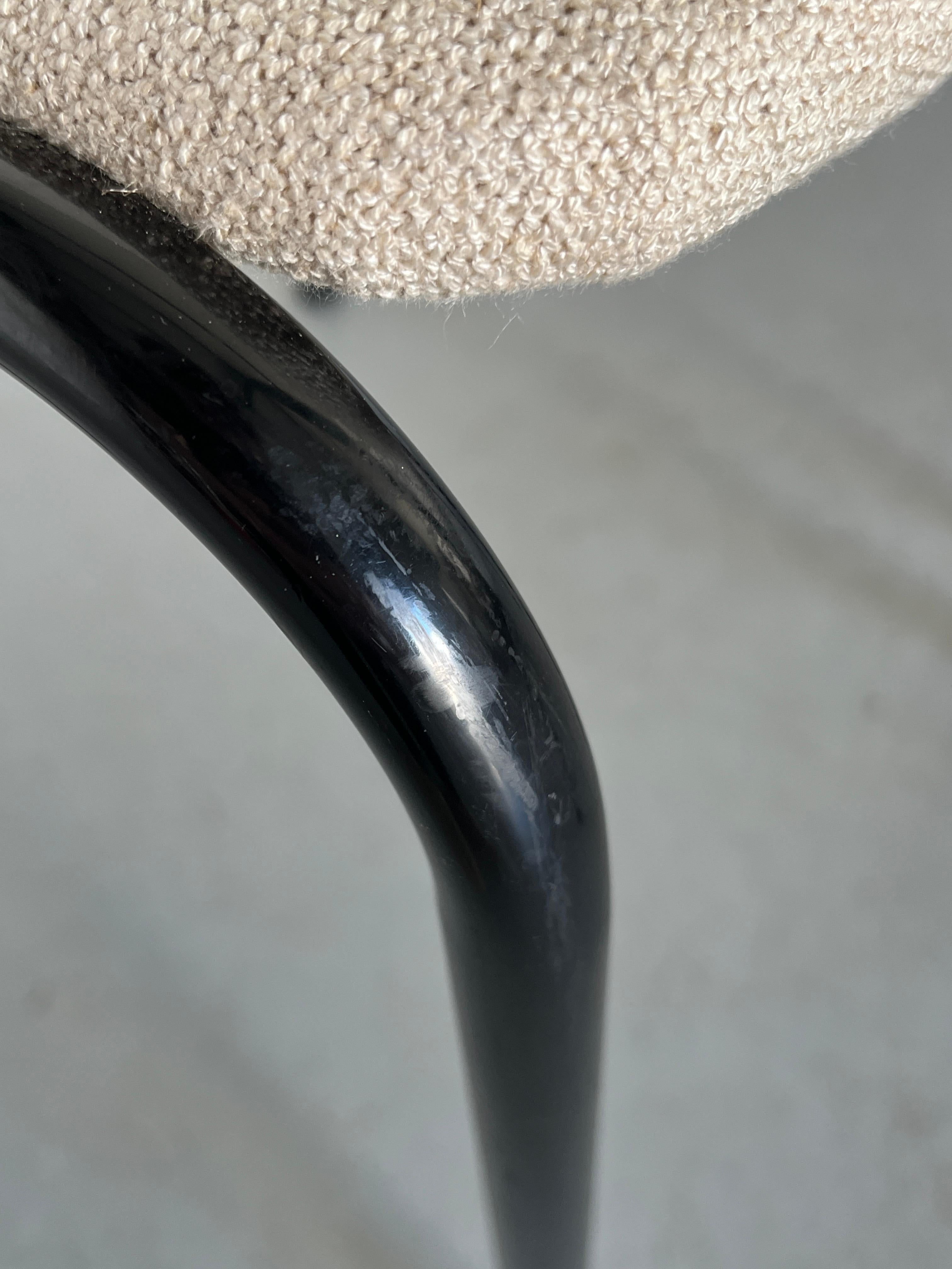 Set of 4 Sculptural Minimalist Stackable Dining Chairs, 1980s Italy 5