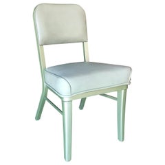 Set of 4 Seafoam Green Model 233 Steelcase Industrial Tanker Chairs