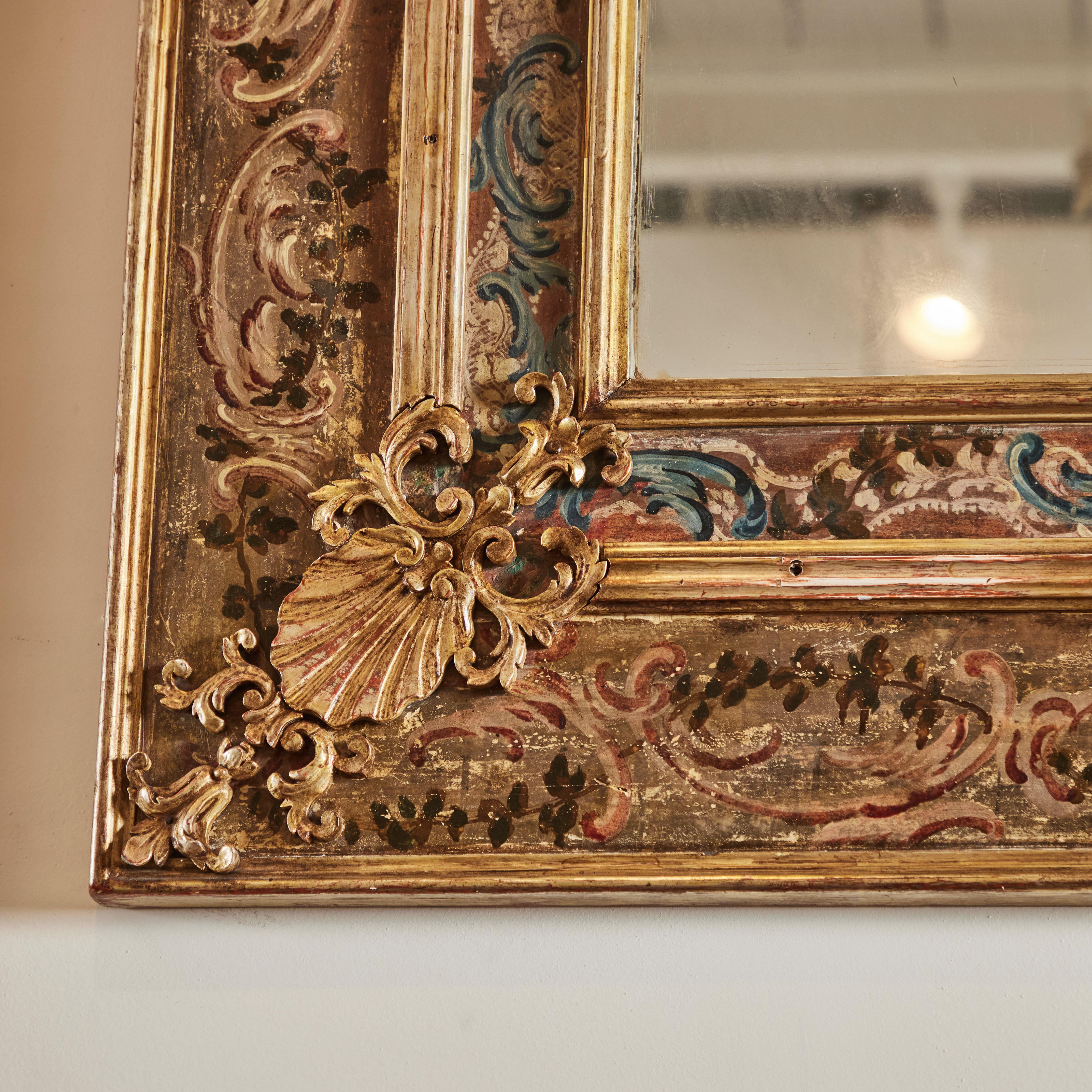 Set of 4 Season's Gilded and Painted Mirrors.    Sold Seperately For Sale 3