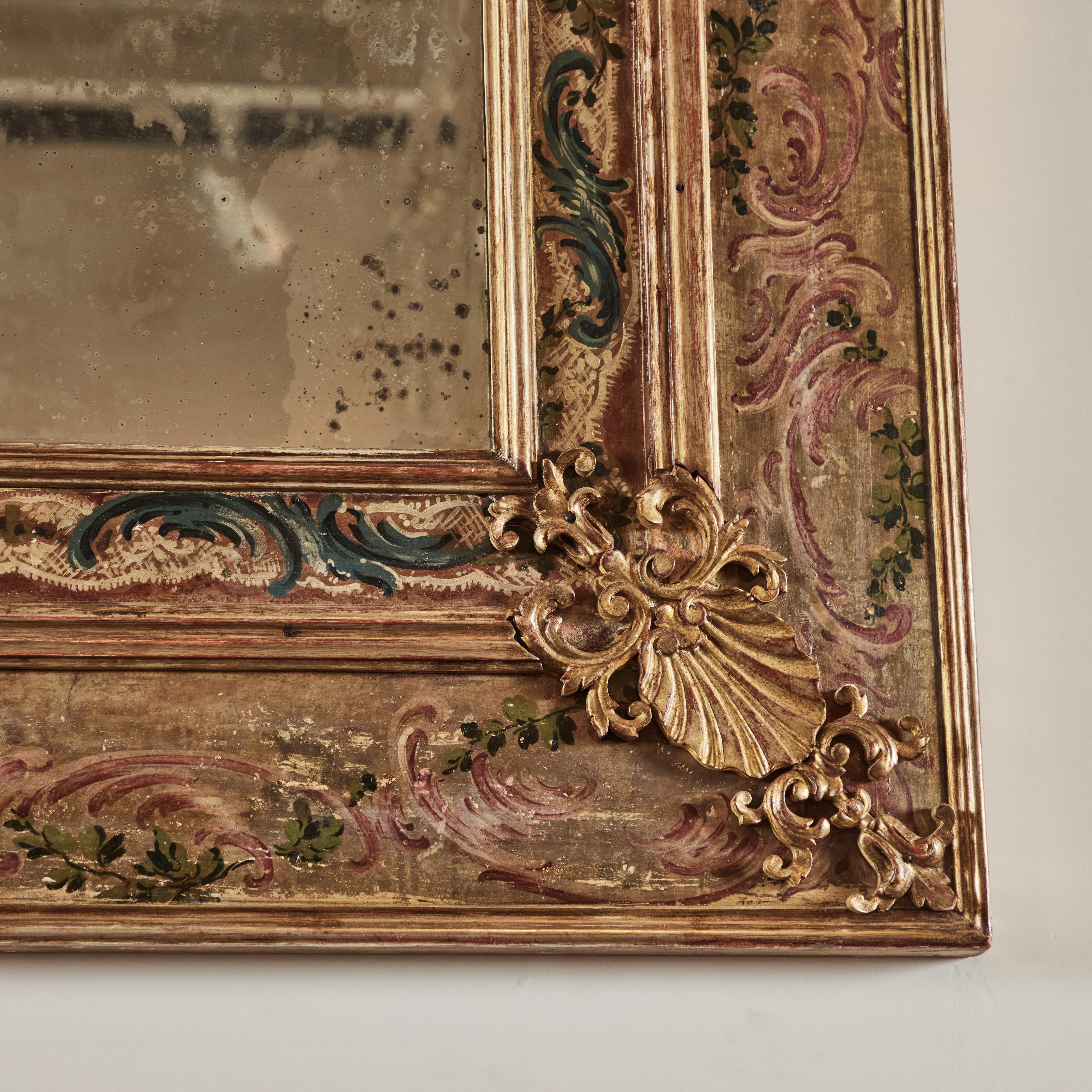 Set of 4 Season's Gilded and Painted Mirrors.    Sold Seperately In Good Condition For Sale In Newport Beach, CA