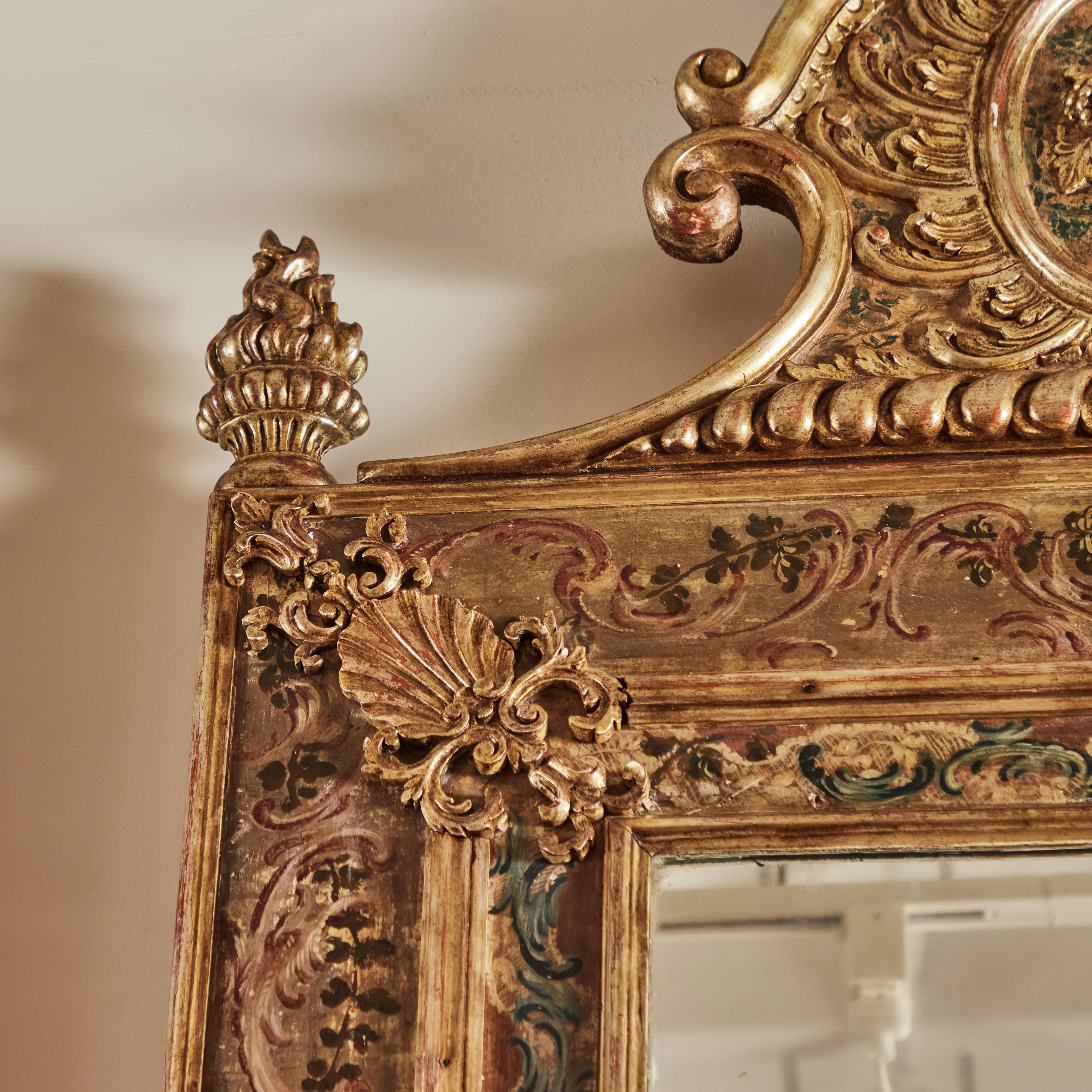 Set of 4 Season's Gilded and Painted Mirrors.    Sold Seperately For Sale 1