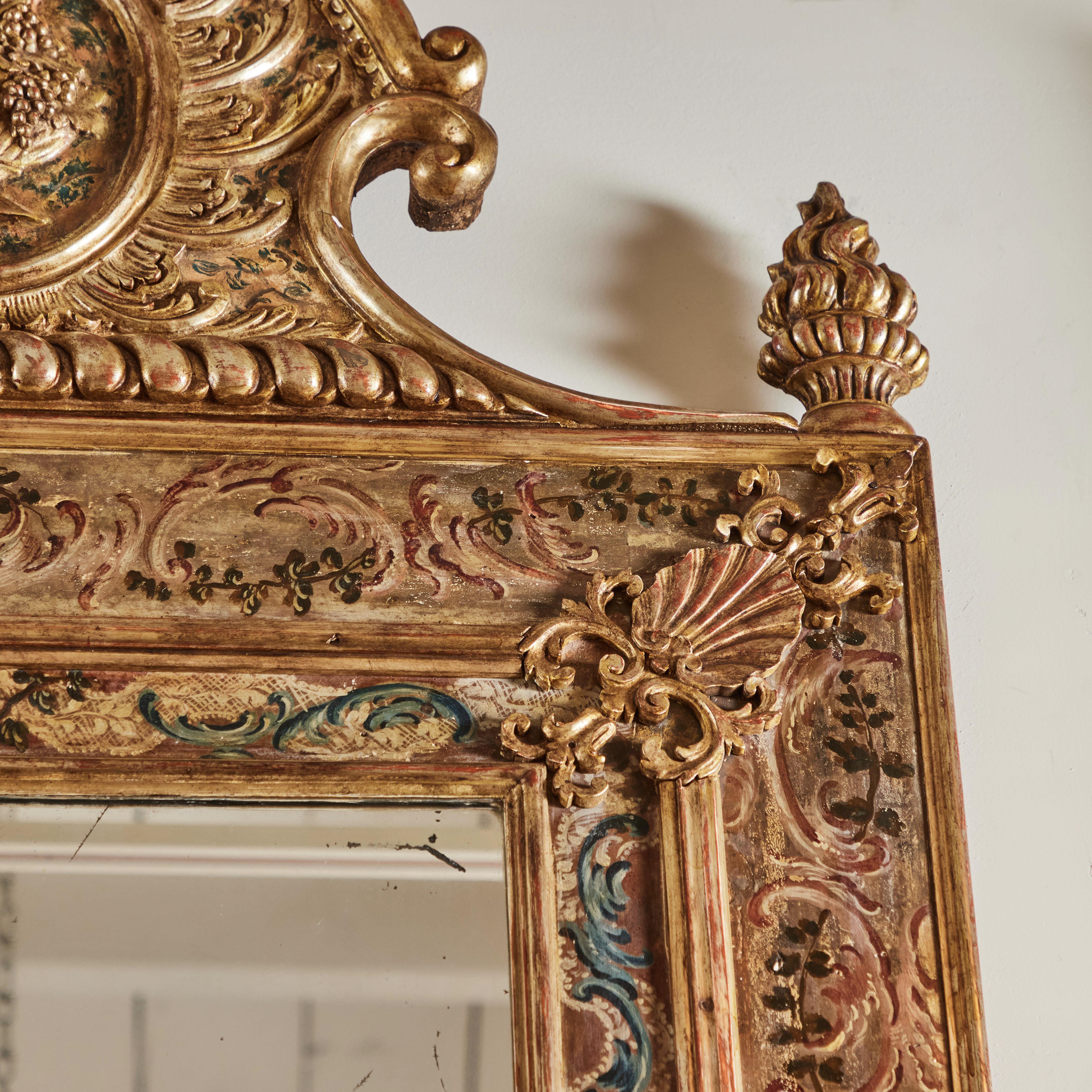 Ensemble de 4 miroirs Season's dorés et peints    Vendu séparément en vente 1