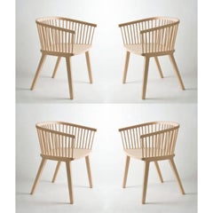 4er Set, Secreto Kleiner Sessel, Buche natur von Colé Italia