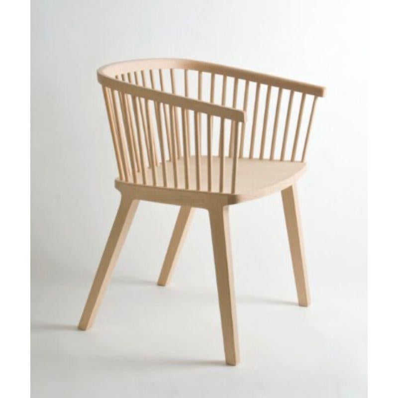 Other Set of 4, Secreto Little Armchair, Natural Beech by Colé Italia For Sale