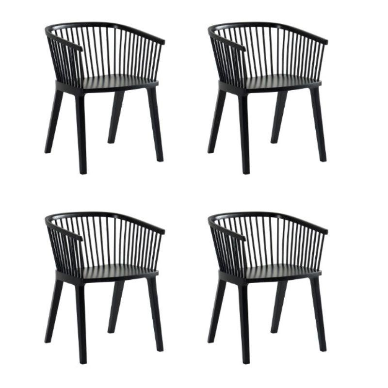 Set of 4, secreto little armchair - black matt lacquer by Colé Italia with Lorenz Kaz
Dimensions: H 76, D 52, W 57, cm
Materials: Solid beech wood natural or lacquered finishing

Also available: secreto little armchair white matt lacquer,