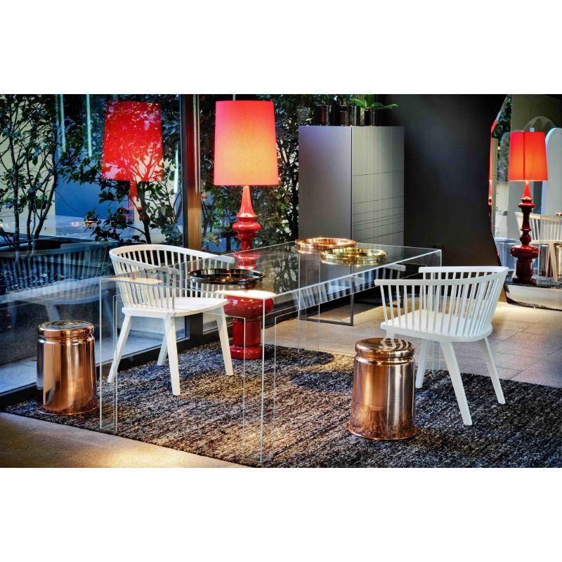 Set di 4 poltroncine Secreto, Laccato Bianco Opaco di Colé Italia in vendita 3