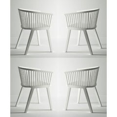 Set di 4 poltroncine Secreto, Laccato Bianco Opaco di Colé Italia