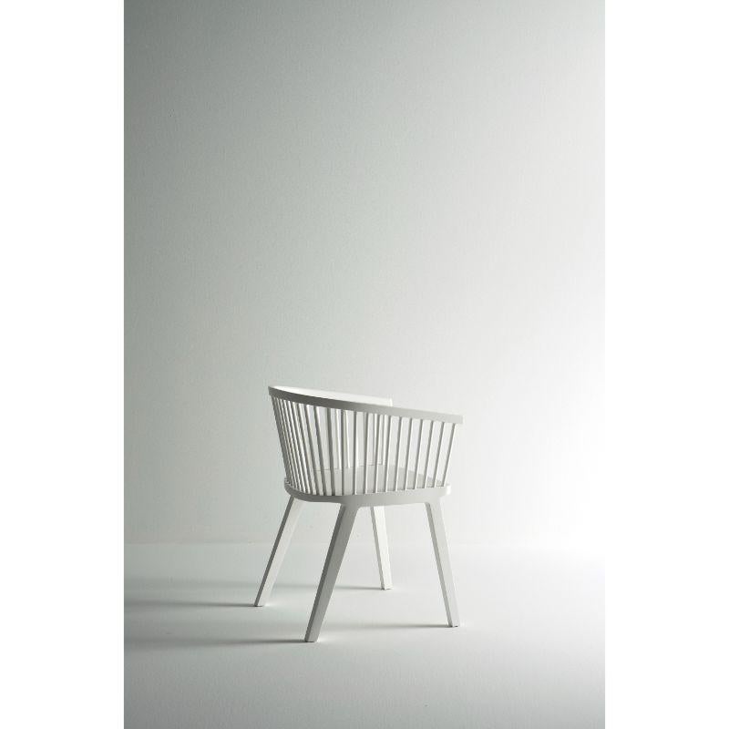 Other Set of 4, Secreto Little Armchairs, White Matt Lacquer by Colé Italia For Sale