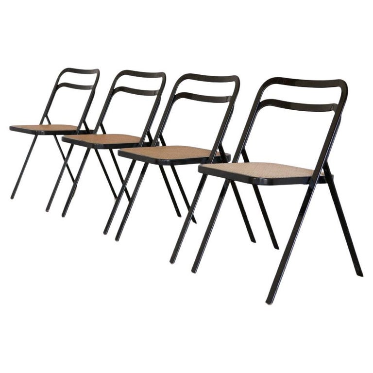 Albatros Manitu Lot De 4 Chaises Pliantes Avec Rembourrage Cuir Synthétique - Métal Solide, Design Moderne
