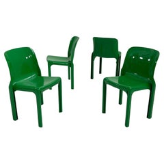 Set di 4 sedie Selene di Vico Magistretti per Artemide, anni '70