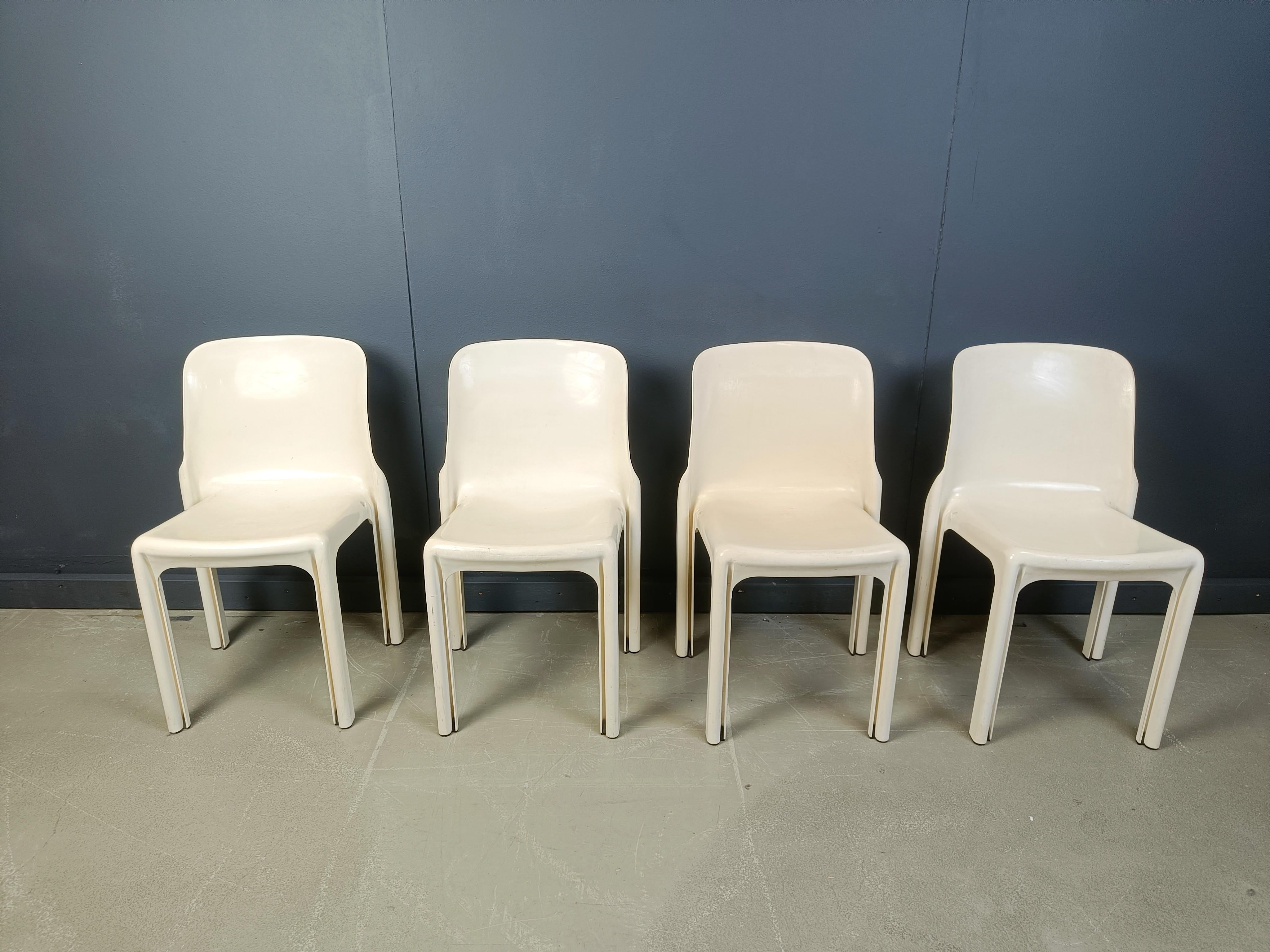 Set di 4 sedie da pranzo Selene di Vico Magistretti per Artemide, anni '70 in vendita 3