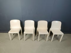 Set of 4 Selene dining chairs by Vico Magistretti for Artemide, 1970s