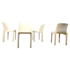 Ensemble de 4 chaises de salle à manger Selene de Vico Magistretti pour Artemide, 1970