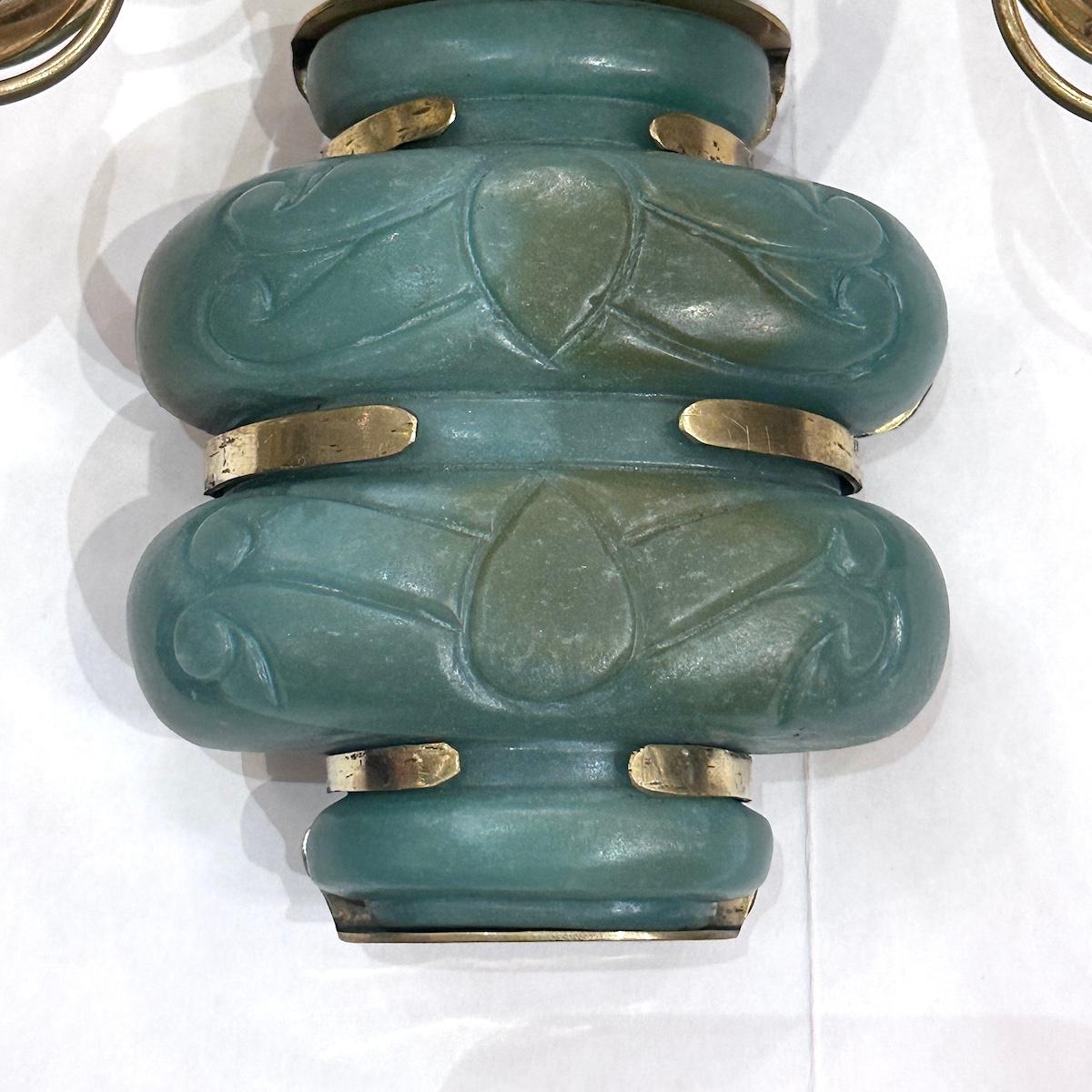 Francese Set di 4 lampade in pietra semipreziosa, vendute a coppie in vendita