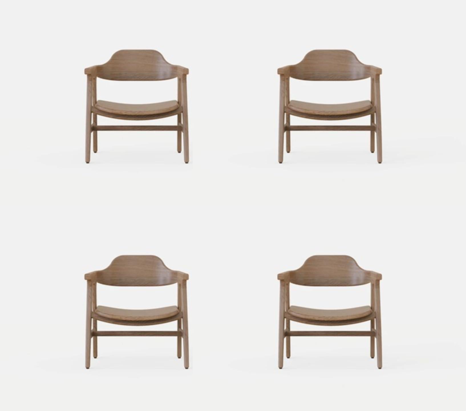Set of 4 Sensato armchair by Sebastián Angeles
Material: Walnut
Dimensions: W 45 x D 40 x 100 cm
Also Available: Other colors available.

The love of processes, the properties of materials, details and concepts make Dorica Taller a study not