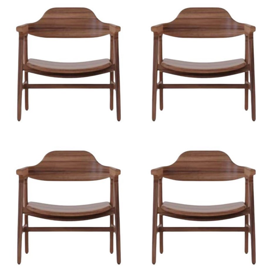 Set of 4 Sensato Armchair by Sebastián Angeles For Sale