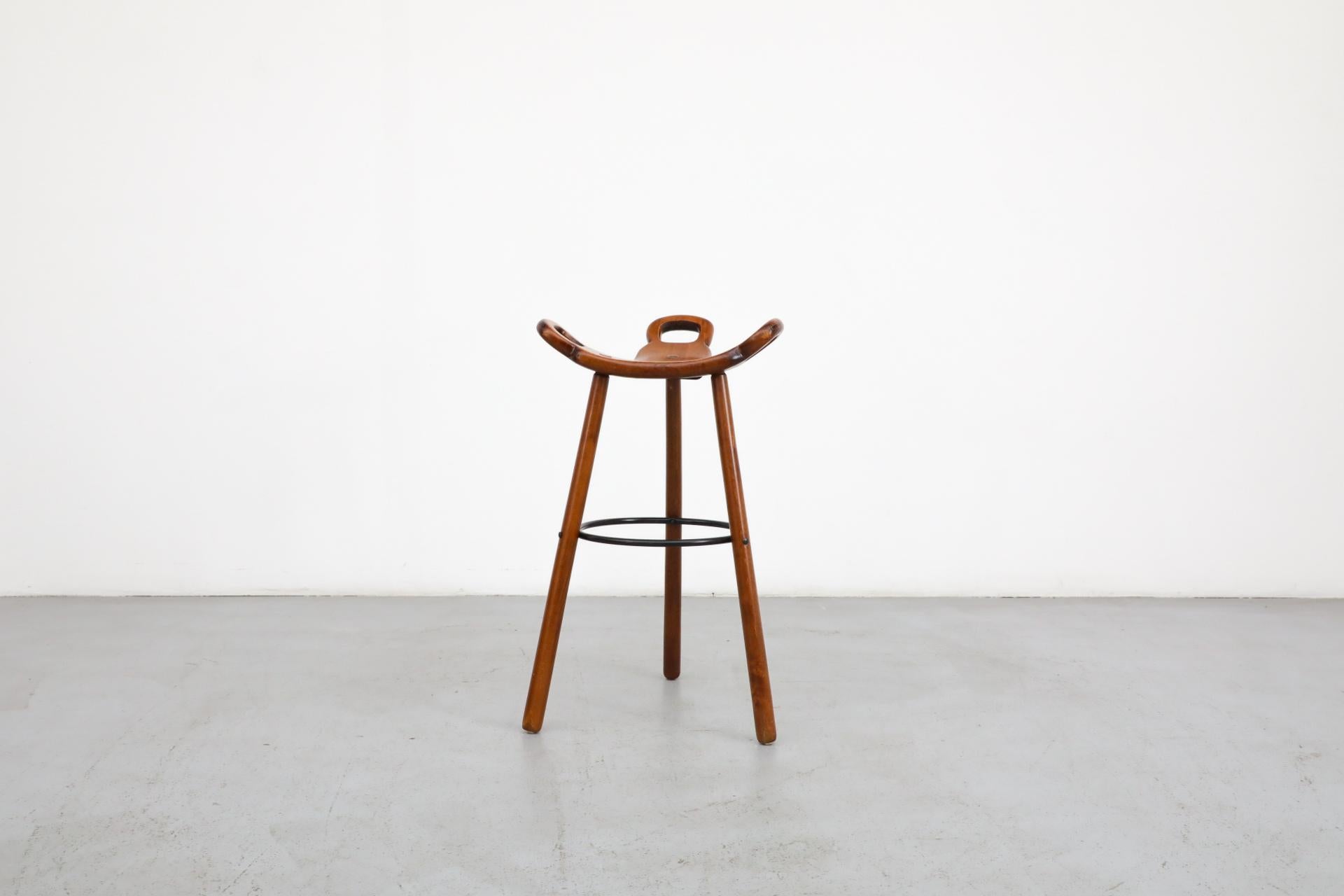 Ensemble de 4 tabourets de bar espagnols Marbella de style Sergio Rodrigues, par Confonorm en vente 7