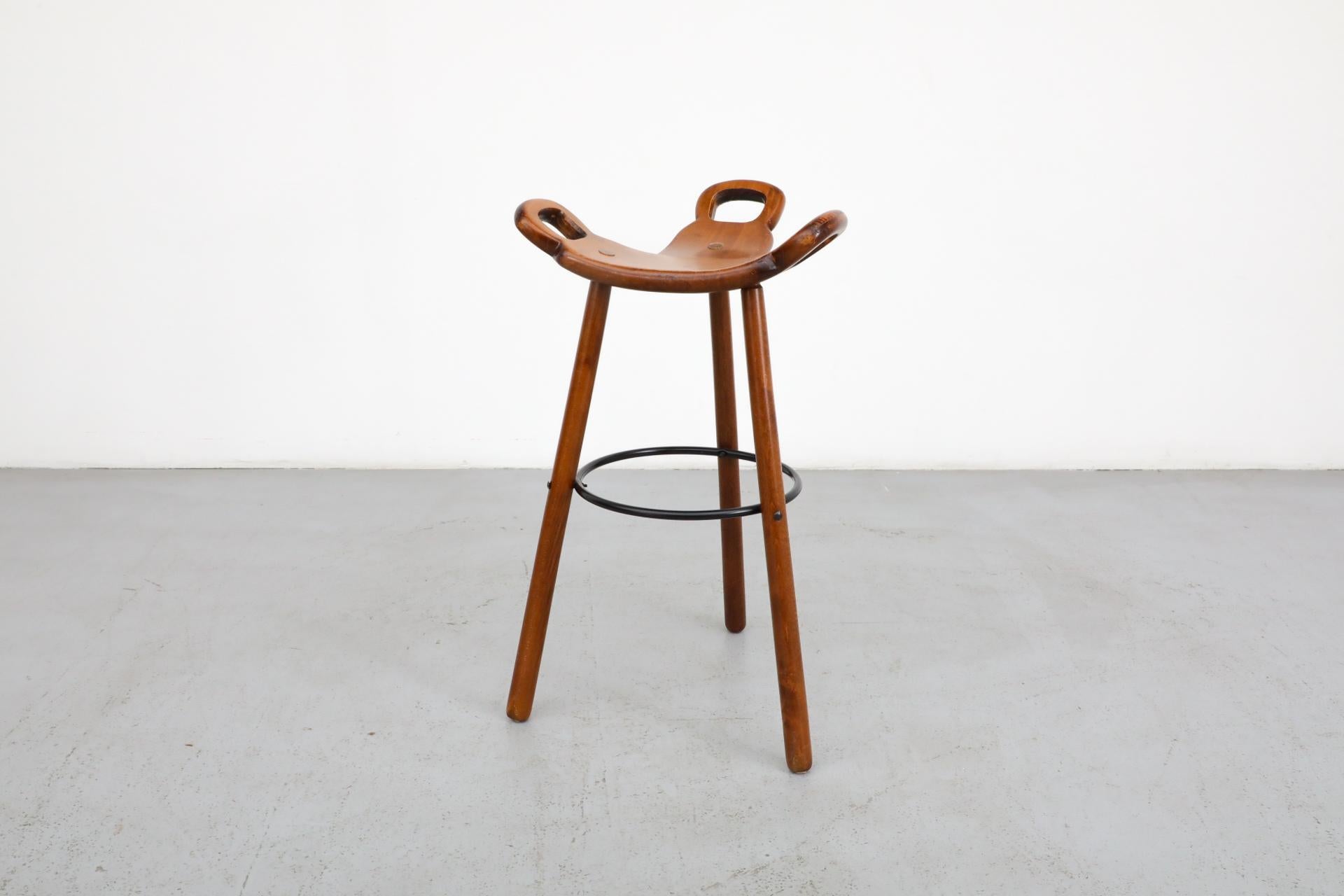 Ensemble de 4 tabourets de bar espagnols Marbella de style Sergio Rodrigues, par Confonorm en vente 8