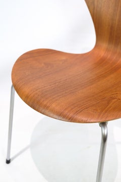 Vier Stühle aus der Serie Seven von Arne Jacobsen für Fritz Hansen aus den 1960er Jahren