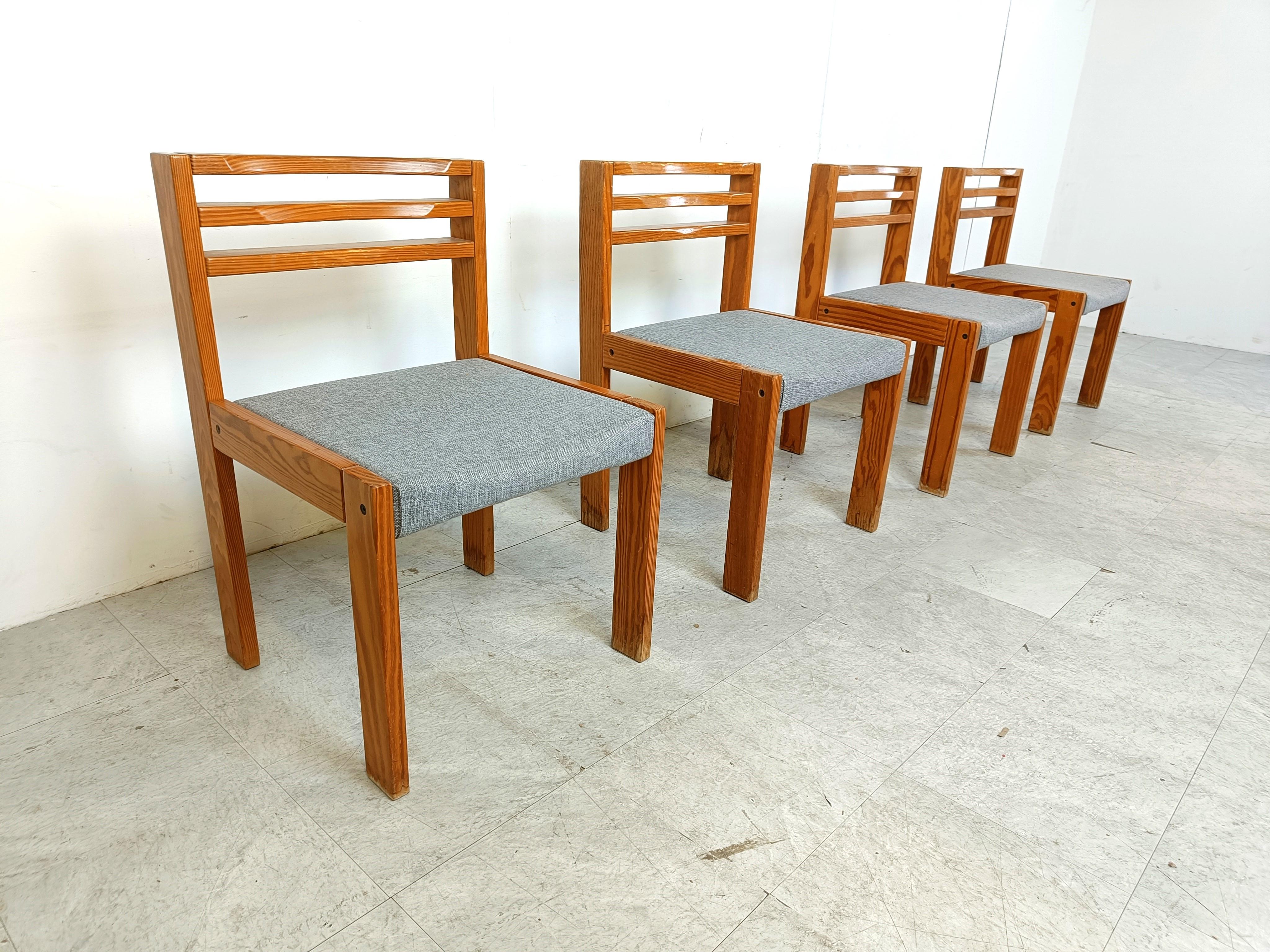 Set of 4 SG 1200 dining chairs by Cees Braakman for Pastoe, 1970s  For Sale 1