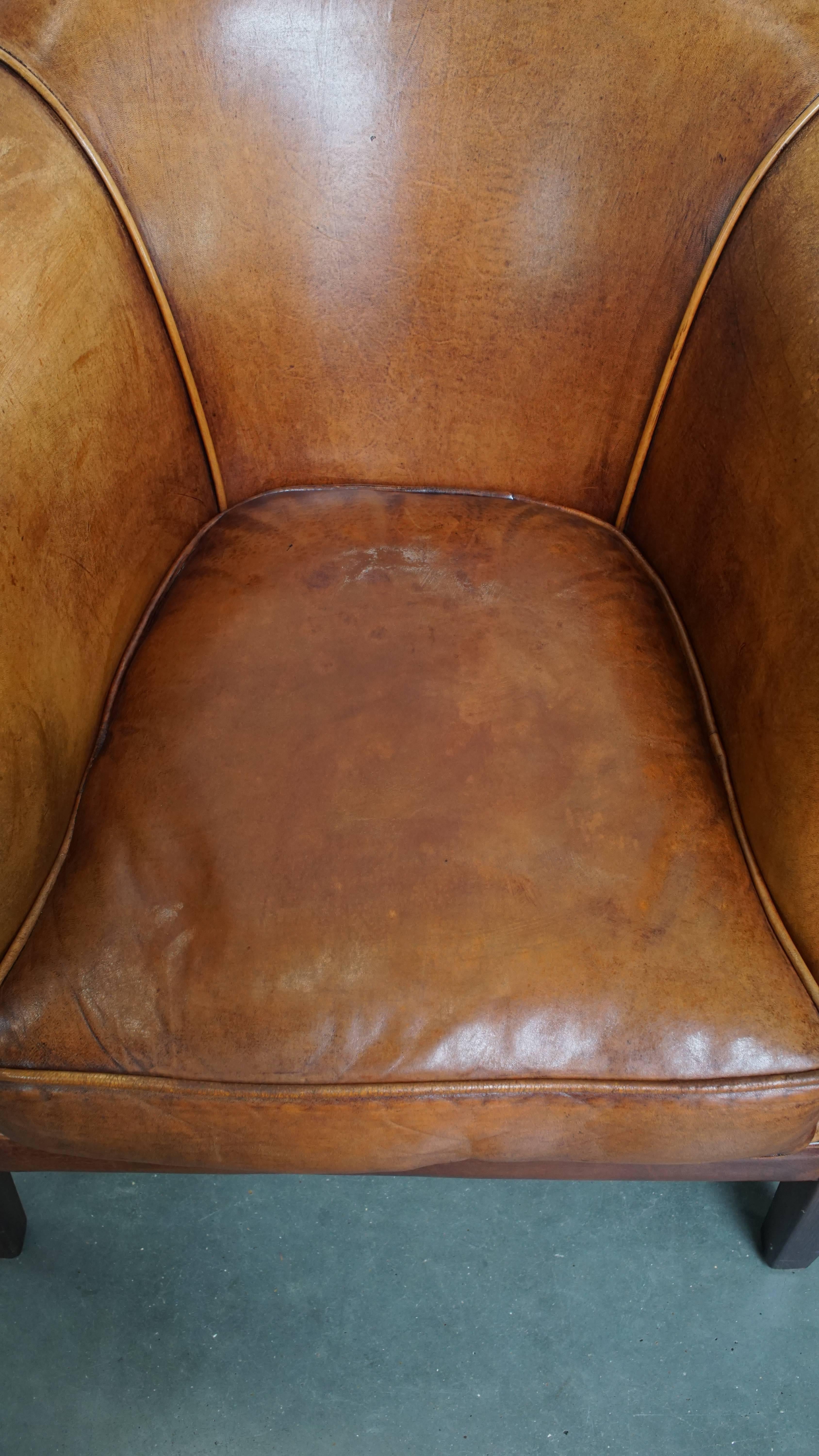 Juego de 4 sillones Club de piel de oveja Siglo XXI y contemporáneo en venta