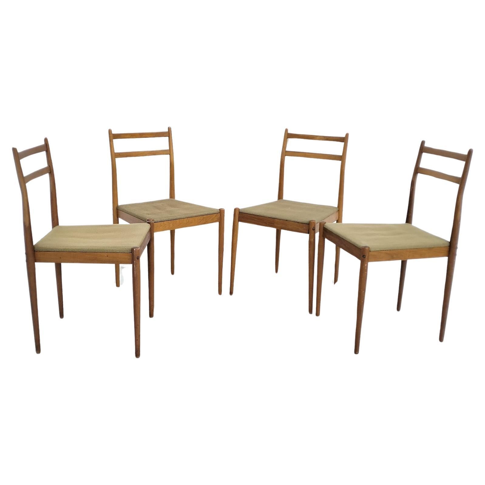Set di 4 sedie laterali attribuite a Gio' Ponti per Reguitti anni '50