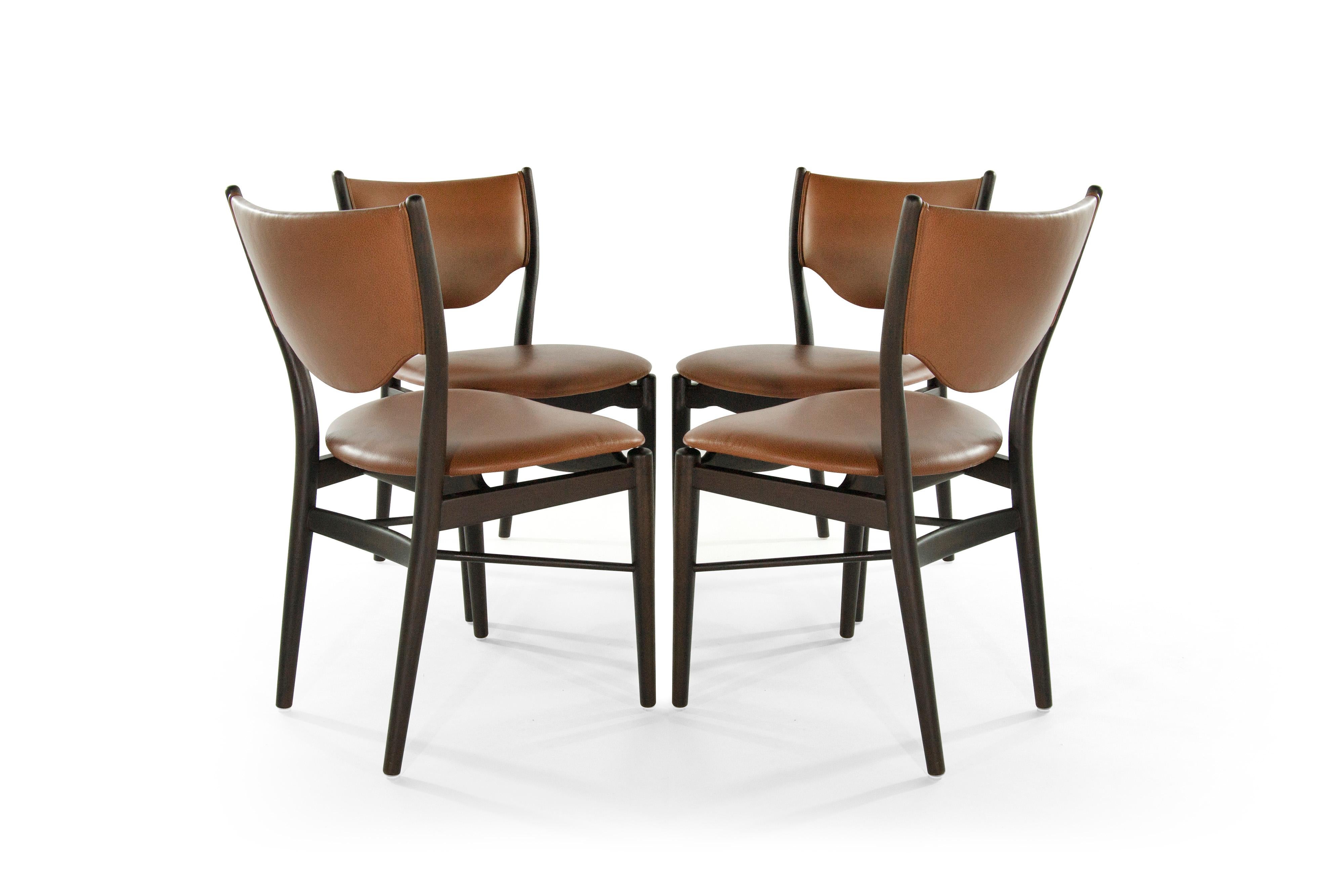 Set of 4 Side Chairs by Finn Juhl for Bovirke Model BO-63, 1952 In Excellent Condition In Westport, CT