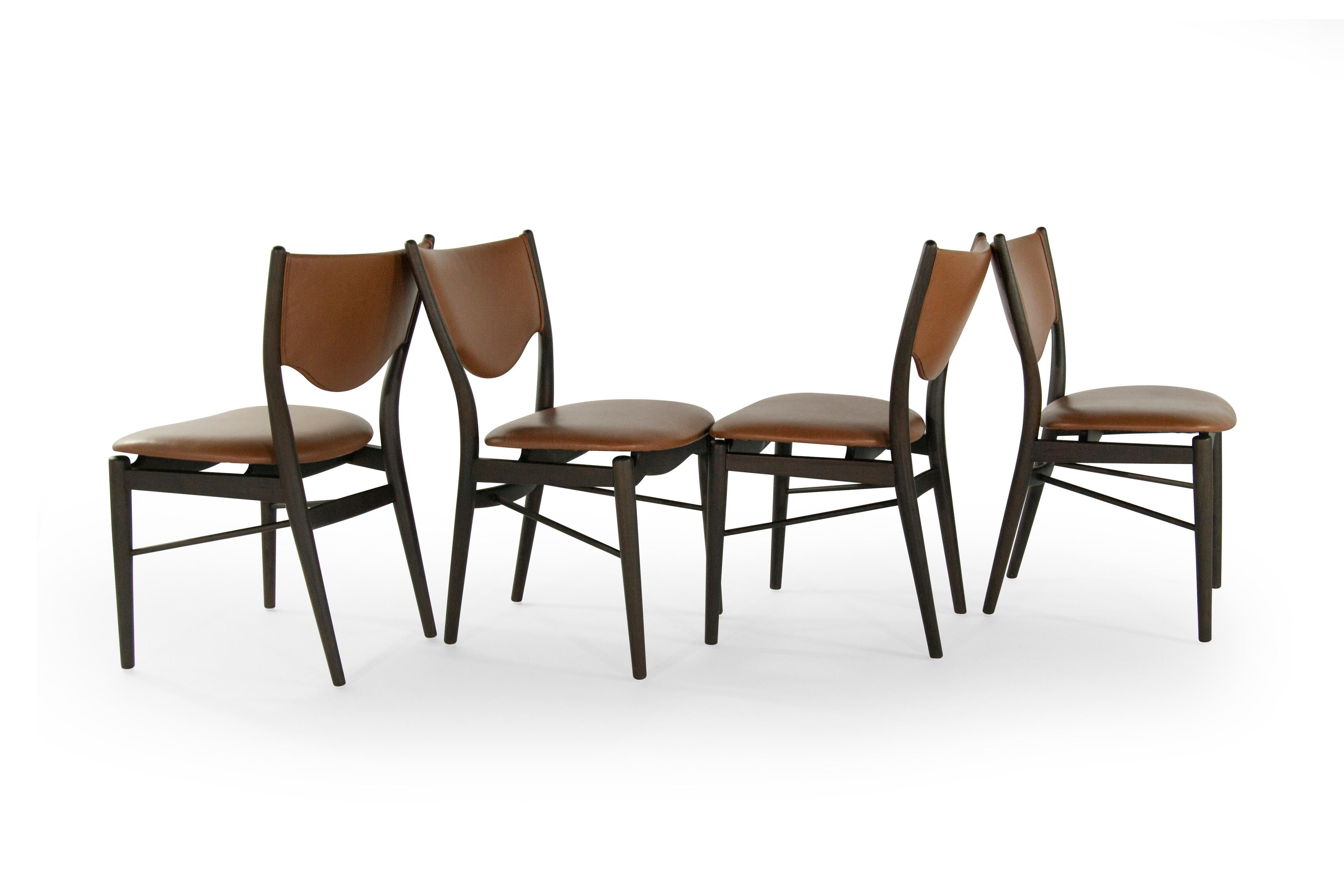 20th Century Set of 4 Side Chairs by Finn Juhl for Bovirke Model BO-63, 1952