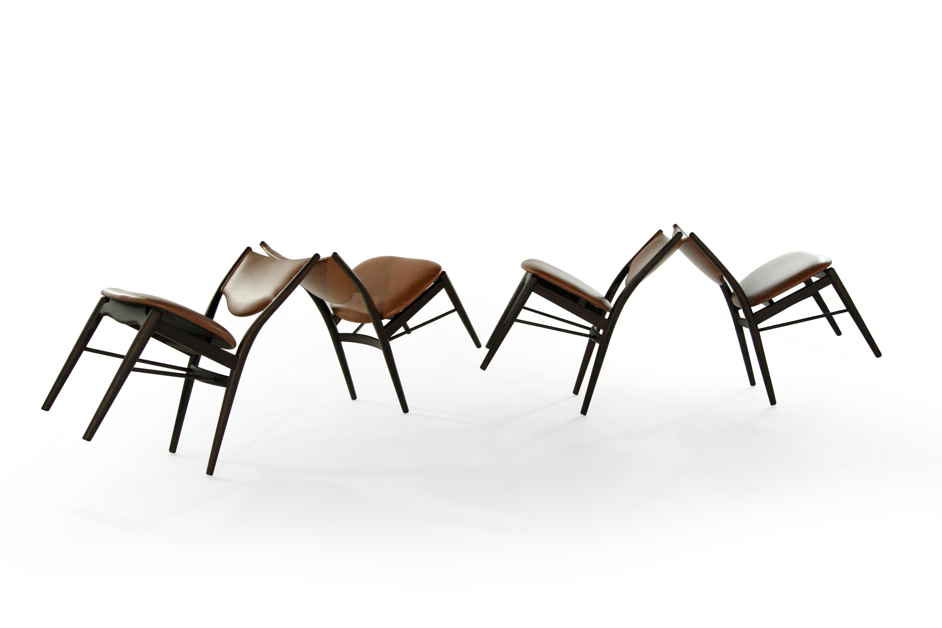 Set of 4 Side Chairs by Finn Juhl for Bovirke Model BO-63, 1952 1