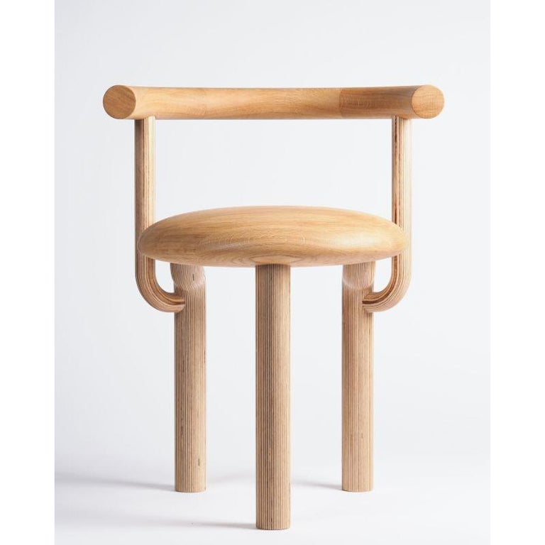 Set of 4, Sieni chairs by Made By Choice with Michael Yarinsky
Dimensions: 40 x 40 x 65 cm
Materials: Solid Oak, Birch Plywood

Also Available: Natural Oak / Painted Black

Sieni, meaning mushroom in Finnish, is a collection of furnishings for