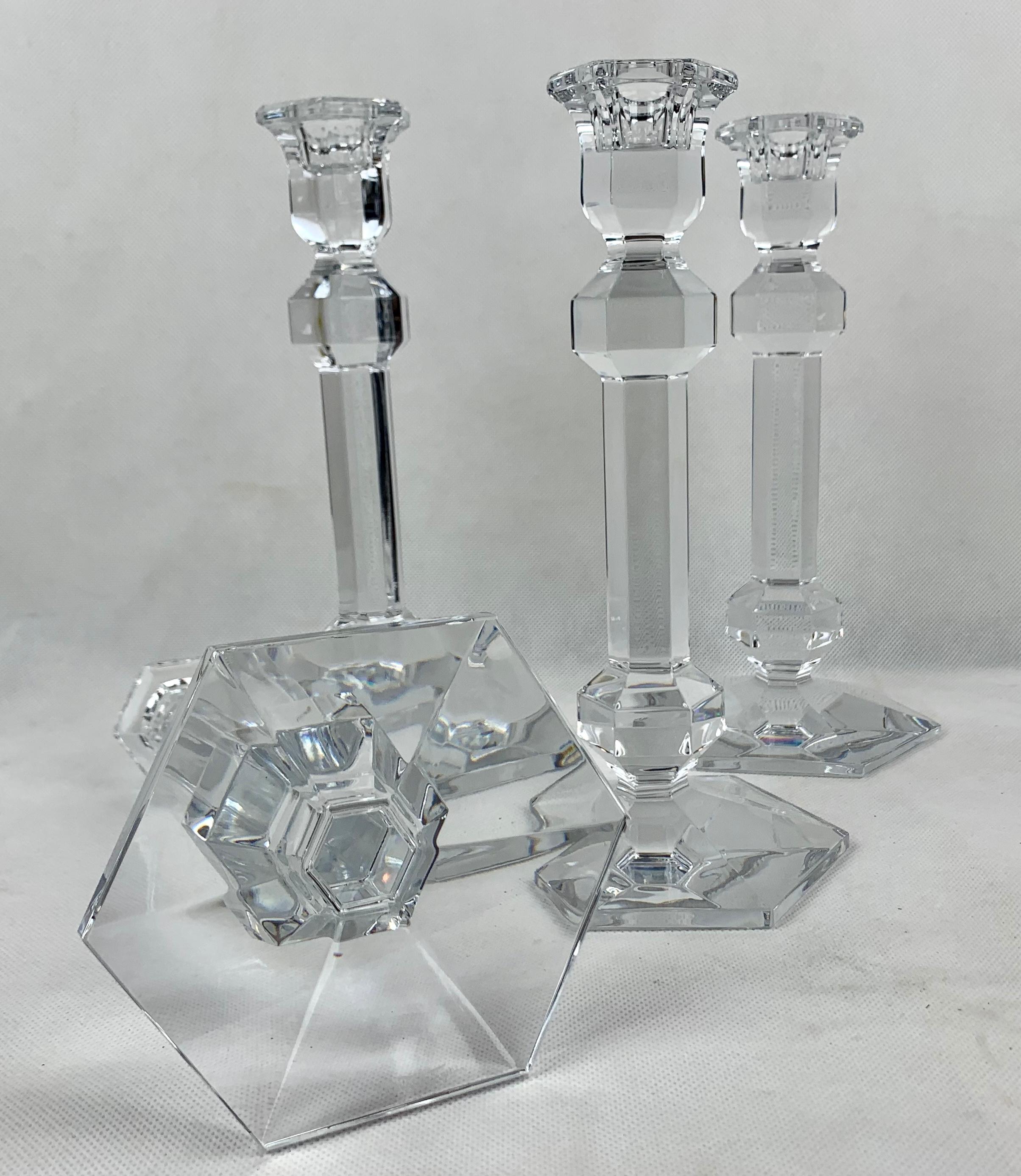 val lambert crystal candlesticks