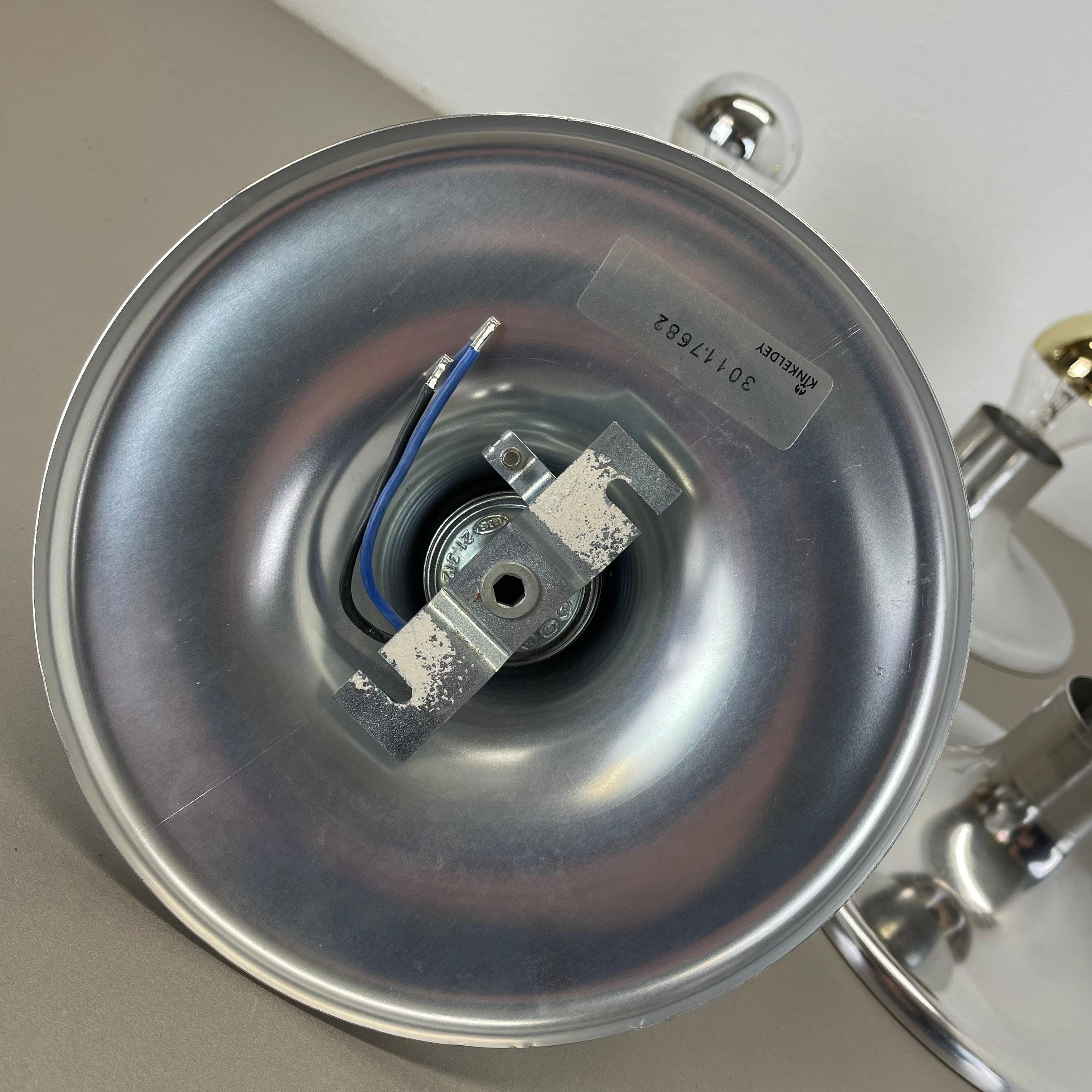 Satz von 4 silbernen Charlotte Perriand Style Disc Wall Lights, Deutschland 1970er im Angebot 13