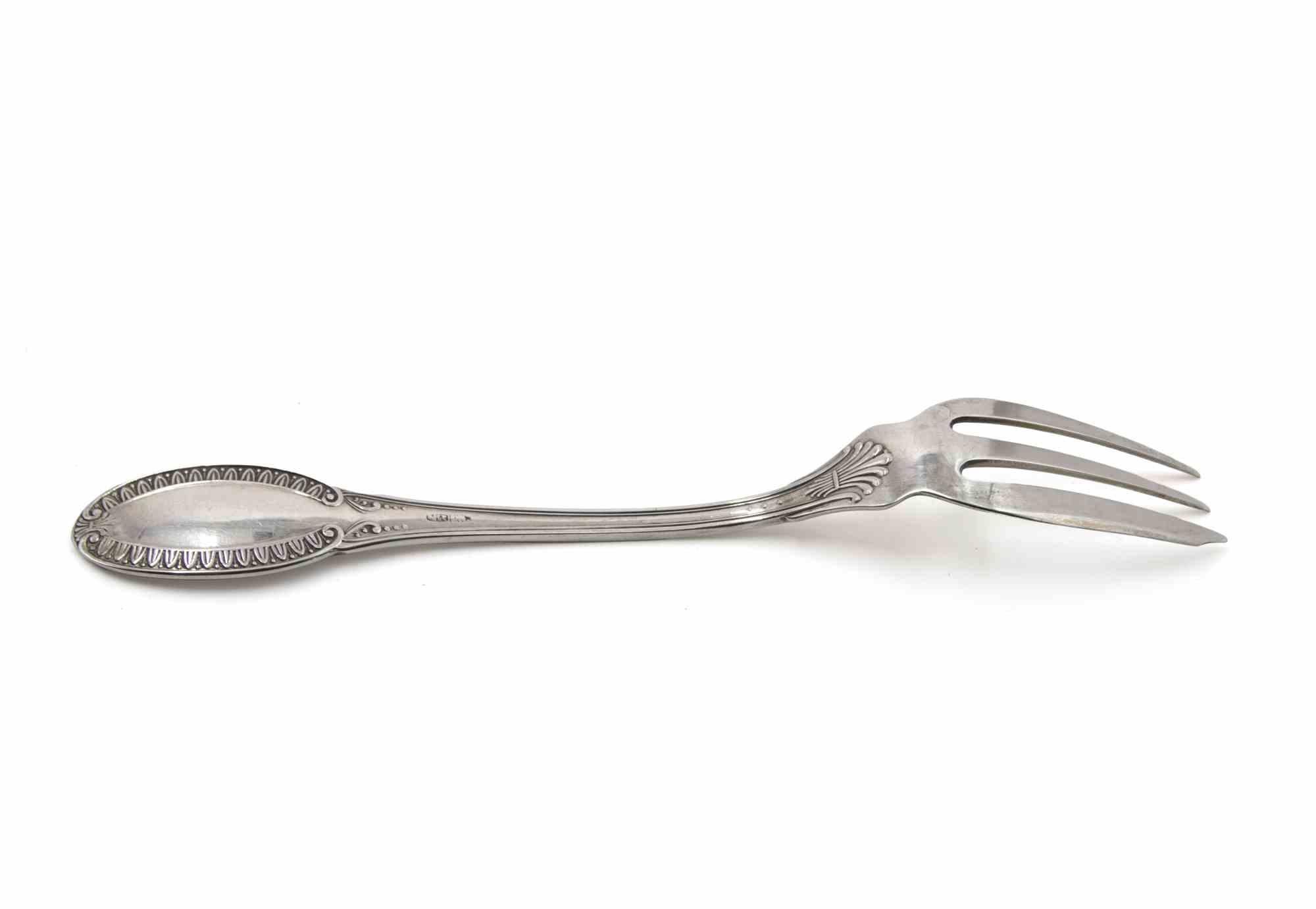 Ensemble de 4 fourchettes à poisson en argent, Italie, milieu du 20e siècle Bon état - En vente à Roma, IT