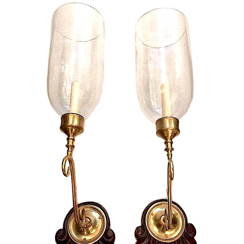 English Set of Single Light Anglo-Indian Sconces, Sold in Pairs For Sale